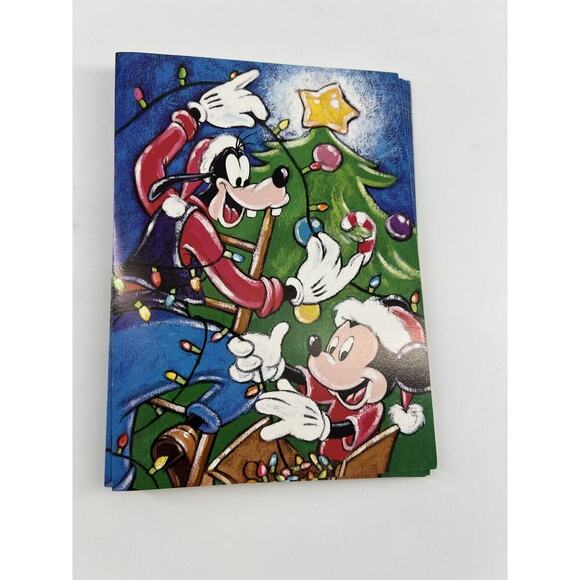 Vintage Mickey Mouse Christmas Greeting Cards Holiday Envelopes 40 Assorted New - Picture 6 of 7